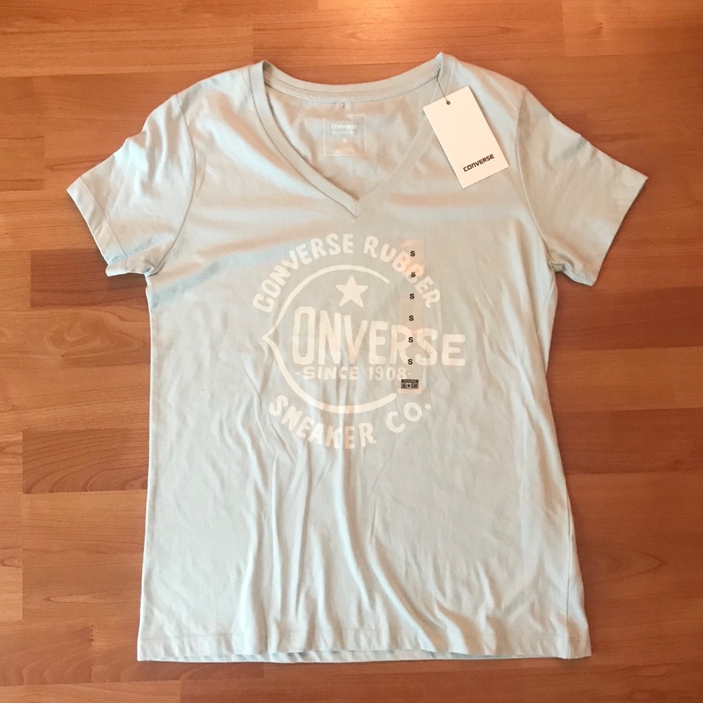 NWT Converse V-Neck  Short Sleeve Tee
